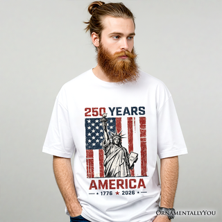 Statue of Liberty America Flag 250 Years T-Shirt, 4th of July USA Patriotic 1776–2026 Tee-option1]-kendra-kays-boutique