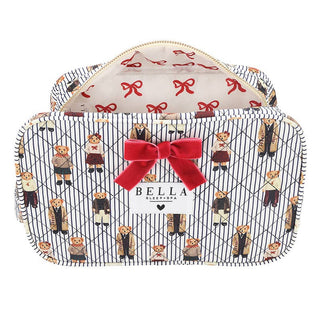 Quilted Cosmetic Bag - Navy Stripes + Bears-option1]-kendra-kays-boutique