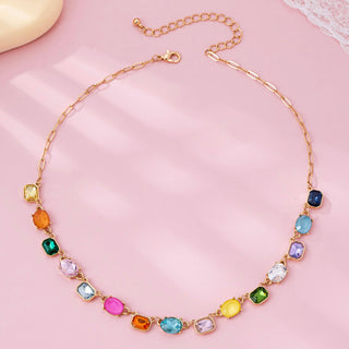 Multicolor Gemstone Link Necklace | 80N92824-option1]-kendra-kays-boutique