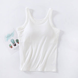 Athleisure built-in bra rib tank top-option1]-White-kendra-kays-boutique