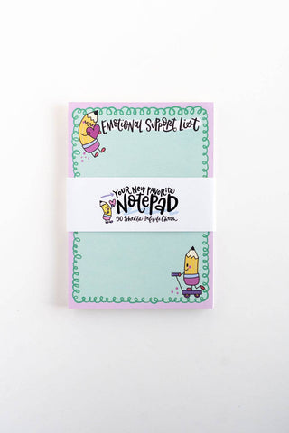 Emotional Support List Notepad Cute Funny Pencil Stationery-option1]-kendra-kays-boutique