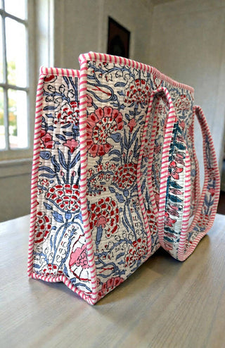 Millie Blue and Pink Floral Tote Bag-option1]-kendra-kays-boutique