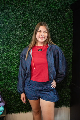 Lightweight Polka Dot Print Jacket-Jackets-option1]-kendra-kays-boutique