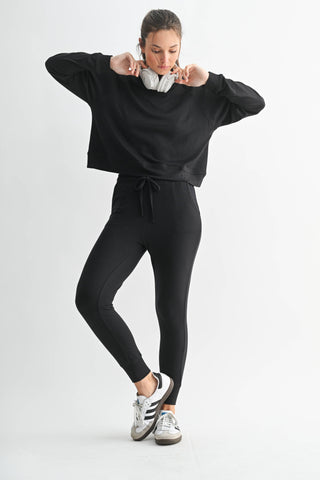Brushed Hacci Lounge Long Sleeve Pullover-Long Sleeves-option1]-kendra-kays-boutique