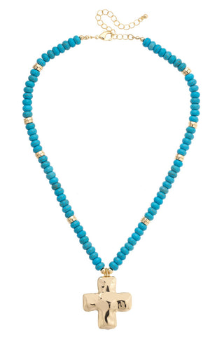 Las Cruces Beaded Necklace in Turquoise-option1]-kendra-kays-boutique