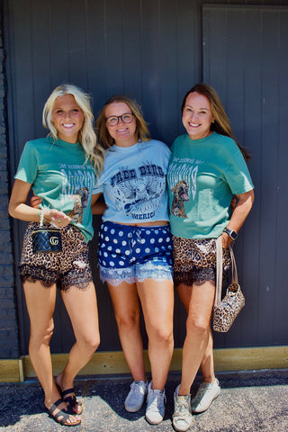 Polka Dot Silk Lace Shorts-Shorts-option1]-kendra-kays-boutique