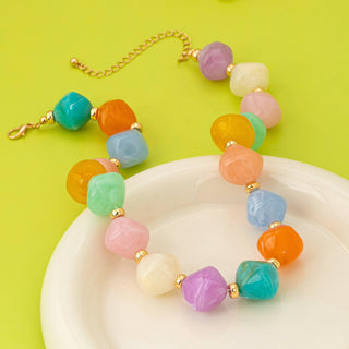 Multicolor Oversized Faceted Pastel Bead Necklace | 80N92990-option1]-kendra-kays-boutique