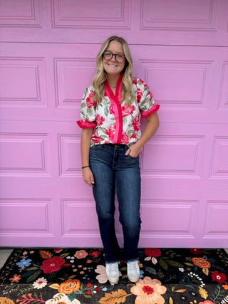 Judy Blue MR Straight Leg Fray Hem-Jeans-option1]-kendra-kays-boutique