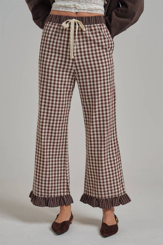 GINGHAM CHECK ELASTIC WAIST PANTS _JLB80095-01-option1]-kendra-kays-boutique