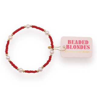 Crimson Red Pearl Bracelet-option1]-kendra-kays-boutique