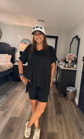 V-neck top & biker shorts-Sets-option1]-kendra-kays-boutique