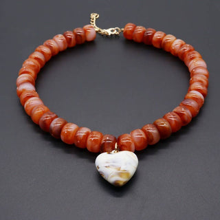Heart Pendant Resin Beaded Necklaces | 40NK9701-option1]-kendra-kays-boutique