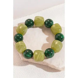 Stretched Cube Bead Bracelet