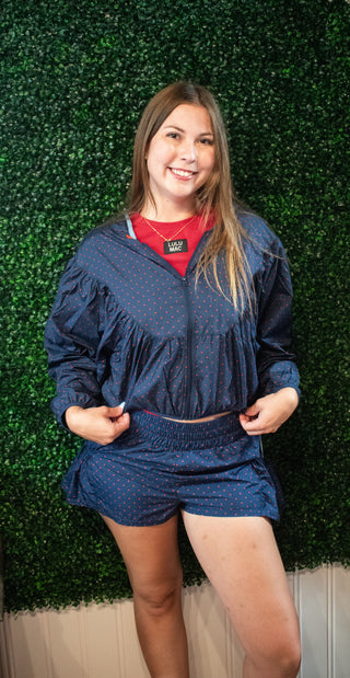 Lightweight Polka Dot Print Jacket-Jackets-option1]-kendra-kays-boutique