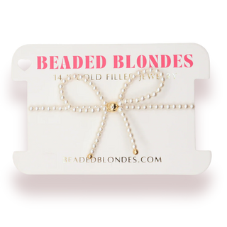 Pearl Bow Bracelet-Bracelets-option1]-kendra-kays-boutique