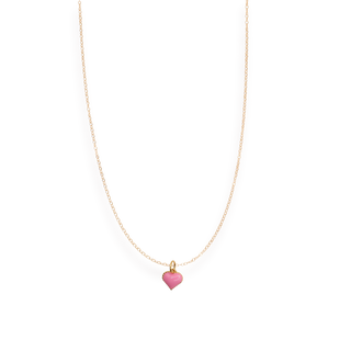 Pink Heart Charm Necklace-option1]-kendra-kays-boutique