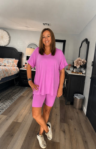 V-neck top & biker shorts-Sets-option1]-kendra-kays-boutique