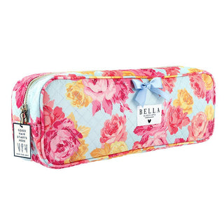 Quilted Hair Tool Bag - Blue + Rose Floral-option1]-kendra-kays-boutique