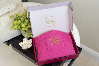 Quilted Lay Flat Drawstring Makeup Bag - Cosmetic Organizer-option1]-kendra-kays-boutique