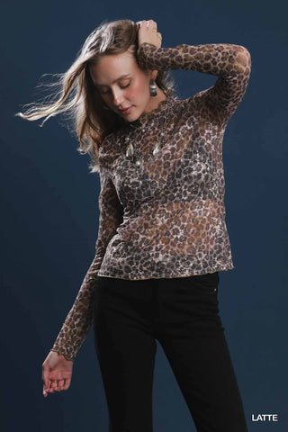 Leopard Mesh Long Sleeve Top-Long Sleeves-option1]-S-kendra-kays-boutique