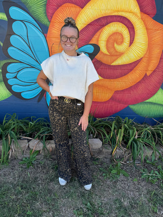 Umgee Short Sleeve Knit Sweater Top with Ribbed Texture-Short Sleeves-option1]-kendra-kays-boutique