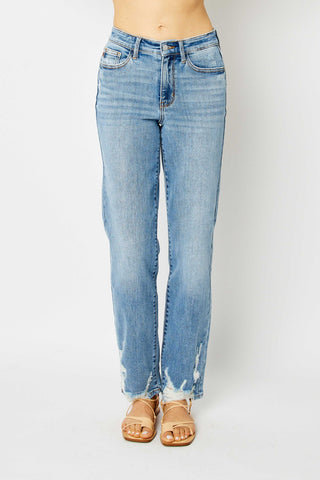 HIGH WAIST STRAIGHT-Jeans-option1]-kendra-kays-boutique