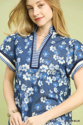 Mixed Media Print Top-Short Sleeves-option1]-Small-kendra-kays-boutique