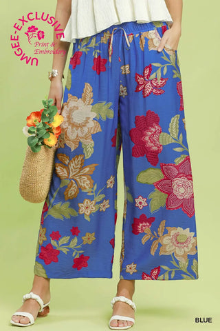Floral Print Wide Leg Crop Pants-Bottoms-option1]-Small-kendra-kays-boutique
