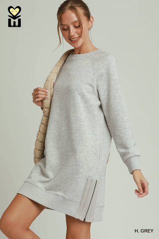 Luxeknit Side Crochet Zipper Detailed Dress-Dresses-option1]-Small-kendra-kays-boutique