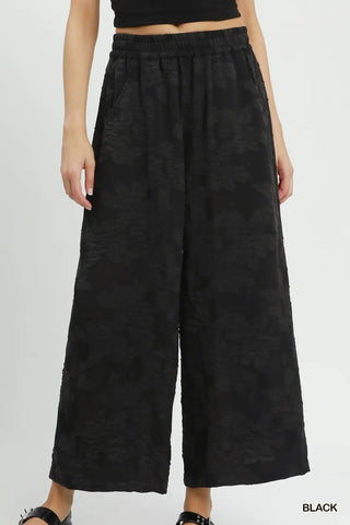 Jacquard Wide Leg Pants-option1]-Small-kendra-kays-boutique
