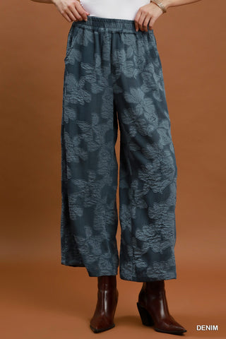 Jacquard Wide Leg Pants-option1]-Small-kendra-kays-boutique