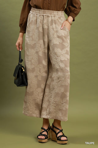 Jacquard Wide Leg Pants