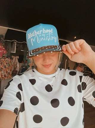 Motherhood is My Ministry Trucker Hat-Hats-option1]-kendra-kays-boutique