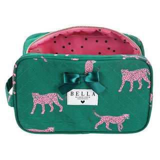 Quilted Cosmetic Bag - Green + Cheetahs-option1]-kendra-kays-boutique