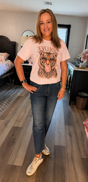 KUT from the Kloth Rachael High-Rise Fab Ab Mom Raw Hem