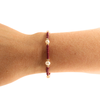 Crimson Red Pearl Bracelet-option1]-kendra-kays-boutique