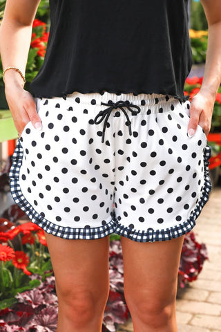 White Polka Dot Ruffle Shorts-Shorts-option1]-Small-kendra-kays-boutique