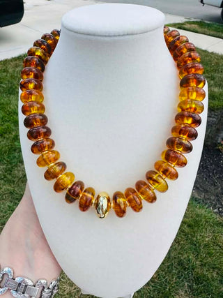Chunky Rounded Beads With Gold