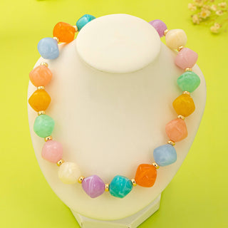 Multicolor Oversized Faceted Pastel Bead Necklace | 80N92990-option1]-kendra-kays-boutique