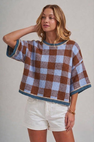 FALL CHECKERED GINGHAM DROP SHOULDER SWEATER TOP_JLT00422-01-option1]-kendra-kays-boutique