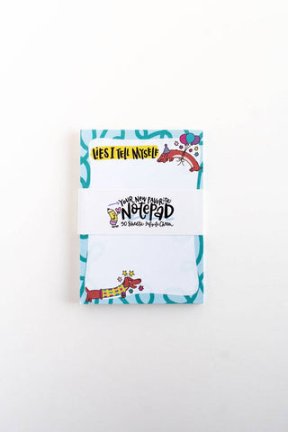 Lies I Tell Myself Notepad – Funny Dachshund Dog Stationery-option1]-kendra-kays-boutique