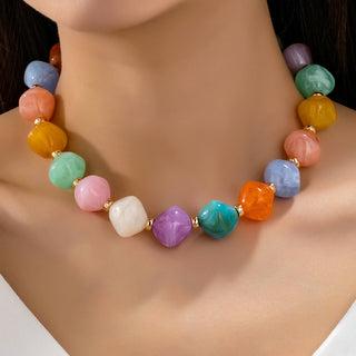 Multicolor Oversized Faceted Pastel Bead Necklace | 80N92990-option1]-kendra-kays-boutique
