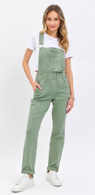 Judy Blue Sage Boyfriend Overalls-Jeans-option1]-kendra-kays-boutique