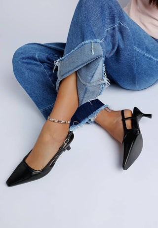 Luxton Slingback Pin Buckle Kitten Heels-option1]-US-8.5 / UK-6.5 / EU-39.5-kendra-kays-boutique