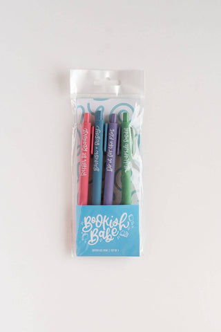 Bookish Babe Reading Jotter Colored Gel Pen Gift Set of 4-option1]-kendra-kays-boutique