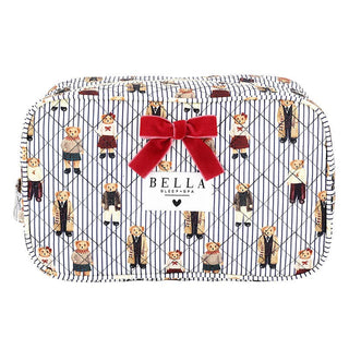 Quilted Cosmetic Bag - Navy Stripes + Bears-option1]-kendra-kays-boutique
