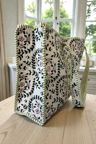 Camila Green Leaf Floral Tote Bag-option1]-kendra-kays-boutique