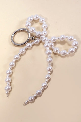 PEARL BOW KEYCHAIN BAG CHARM-Bags-option1]-kendra-kays-boutique
