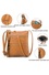 Vegan leather triple zipper crossbody shoulder bag