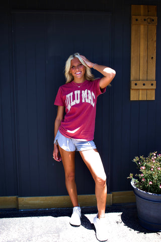 Polka Dot Crimson Comfort Colors Tee-Short Sleeves-option1]-kendra-kays-boutique